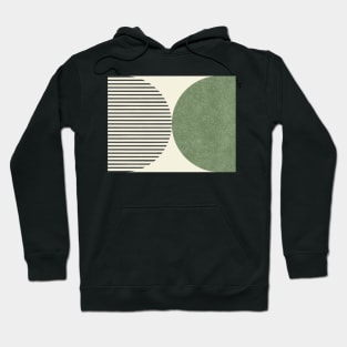 Half Circle Stripes - Green Black Hoodie